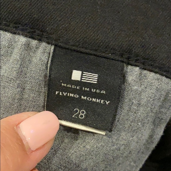 50% today only!! Flying Monkey Jeans L8387 Holes Crop Skinny - Picture 6 of 7